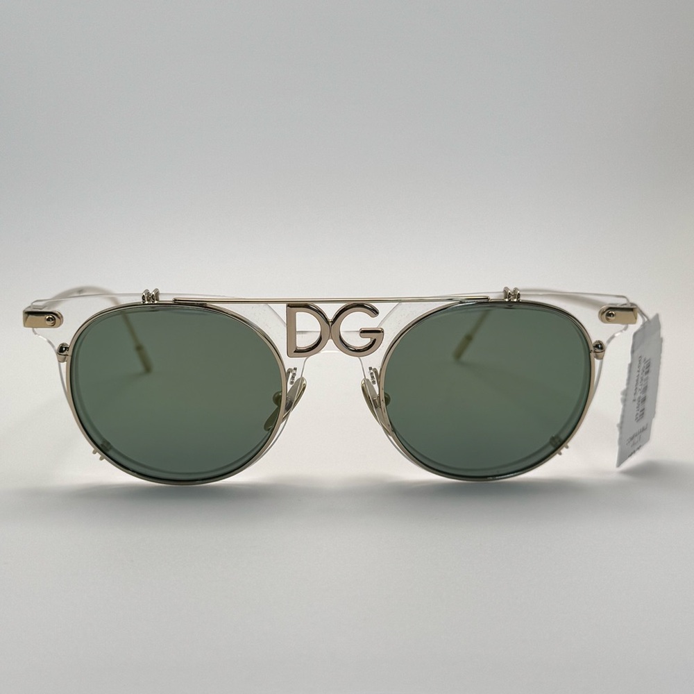 DOLCE & GABBANA DG2196 488/6R GOLD MIRRORED AUTHENTIC SUNGLASSES